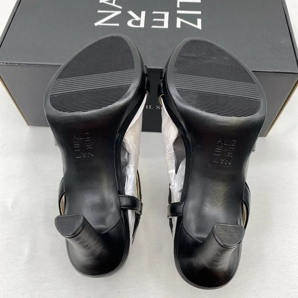 Women's Naturalizer, Brenta Strappy Sandal H9892S0002 Black Microfiber 5.5 M
